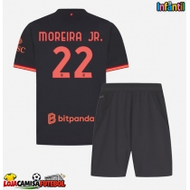 Camisa de Futebol AC Milan Diego Moreira #22 Equipamento Alternativo Infantil 2026-27 Manga Curta (+ Calças curtas)